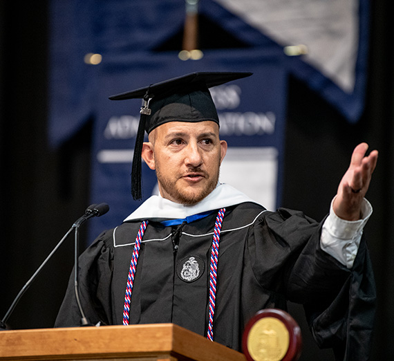 Thayne McCulloh at commencement 2020