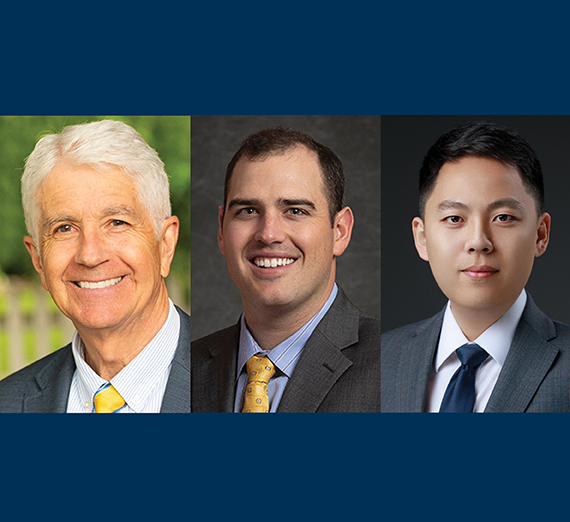 Headshots of four new faculty members